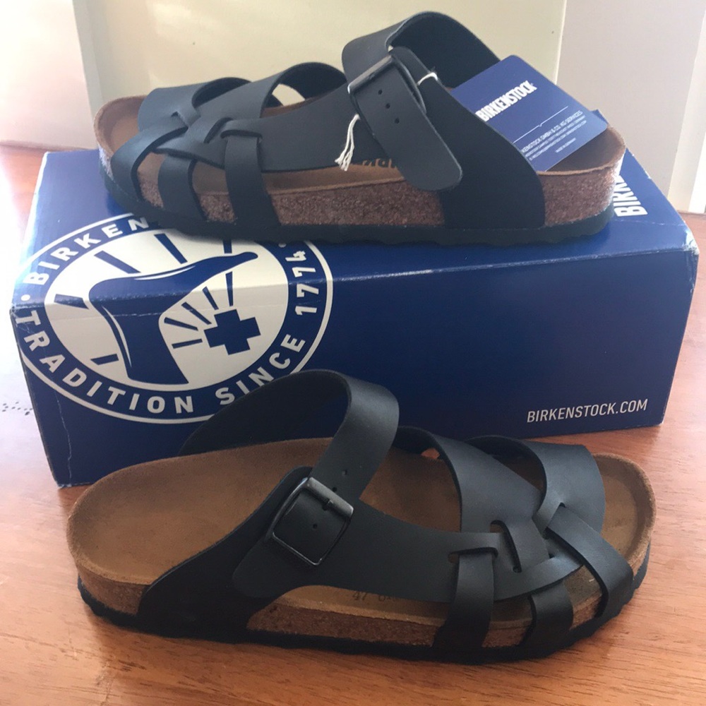 Birkenstock Pisa Black Leather | Size 8N (38) NWT